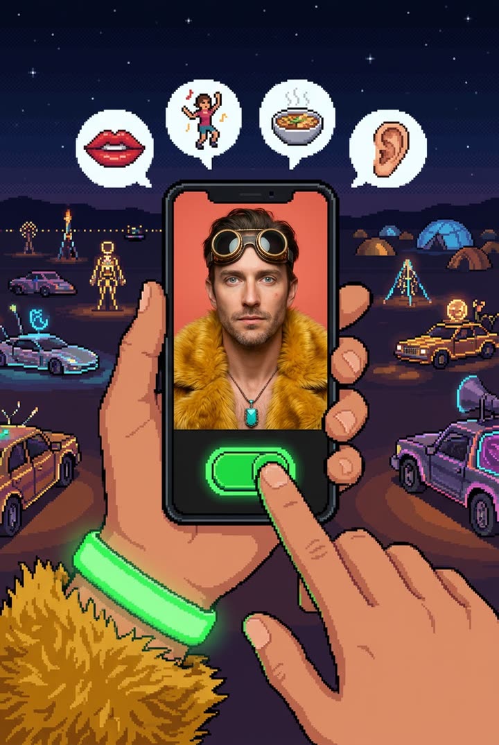 Four wishes pop up on a phone