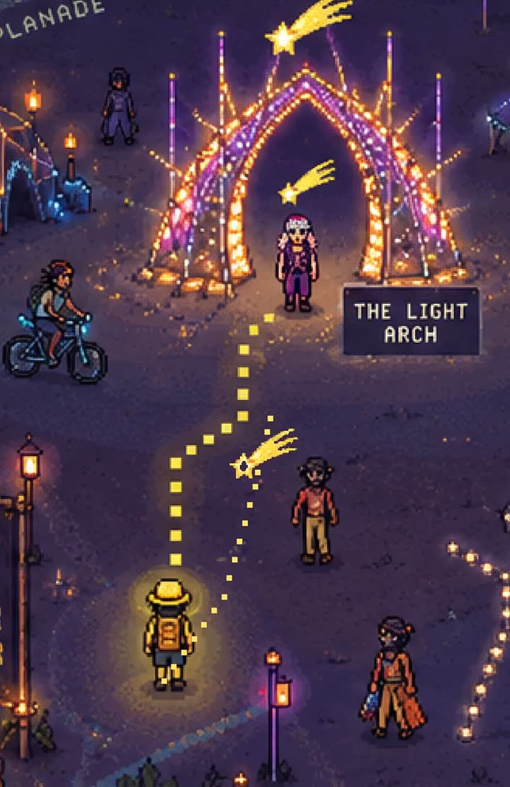 A light arch in the desert