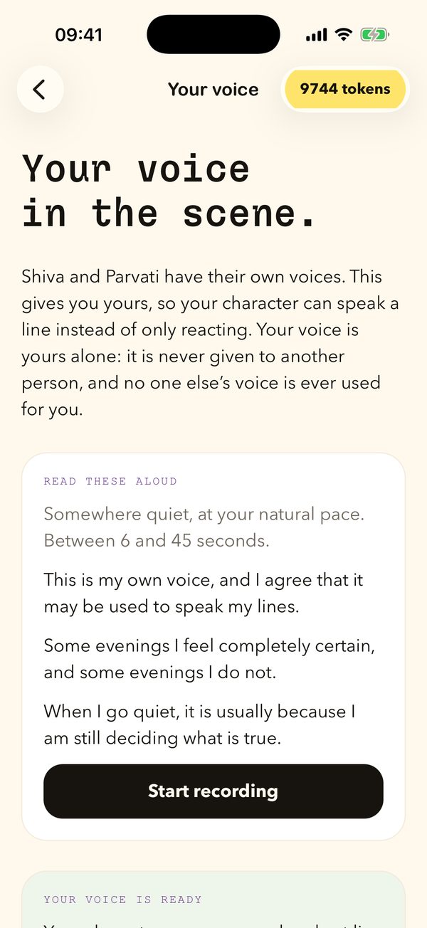 Your voice in the scene