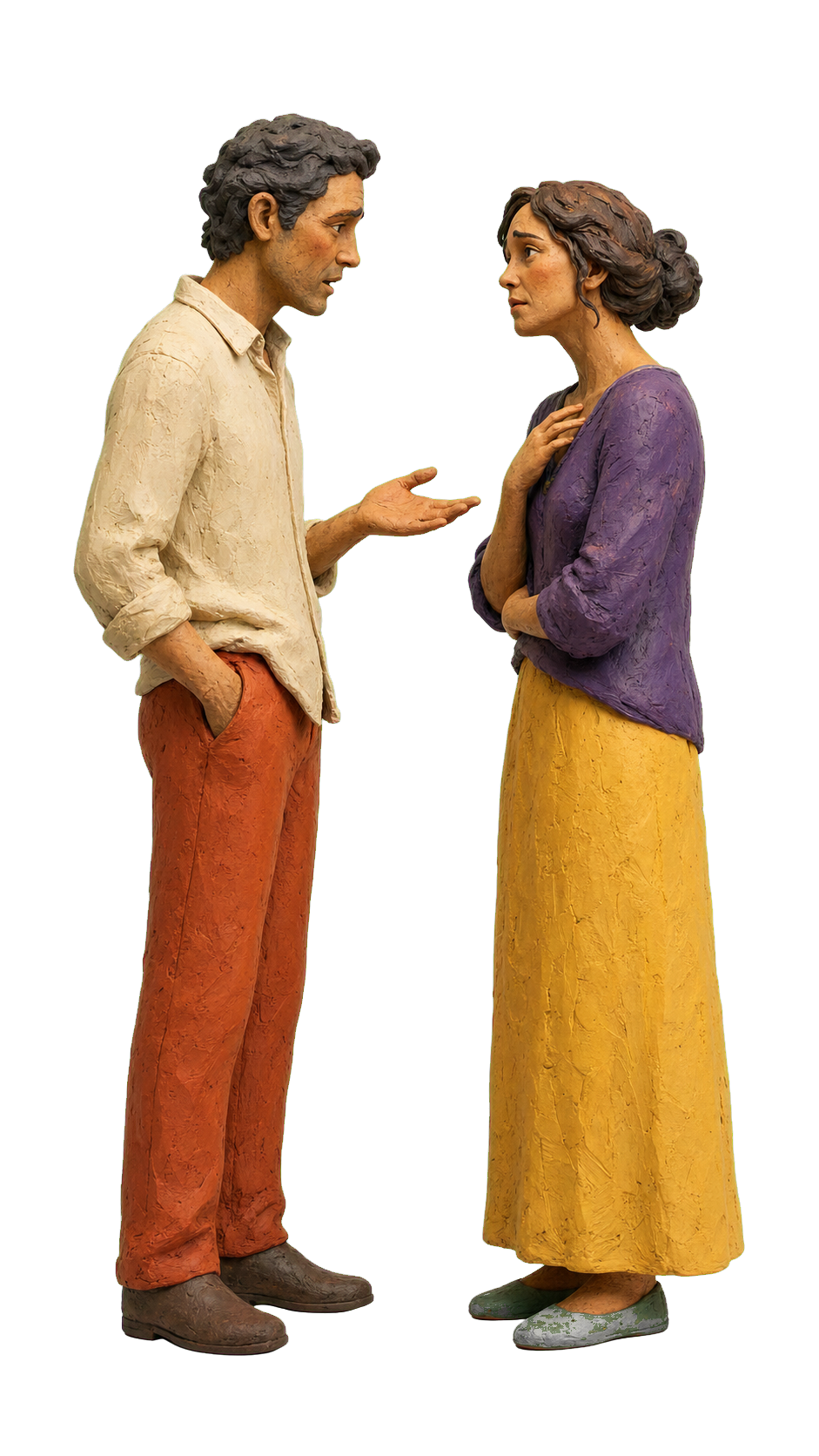 Two adults in a vulnerable conversation